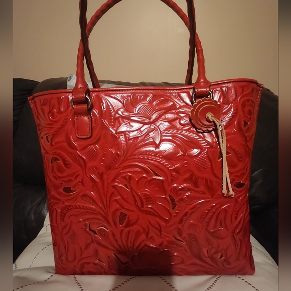 Patricia Nash Tooled Leather Tote-FIRM PRICE - Picture 5 of 8